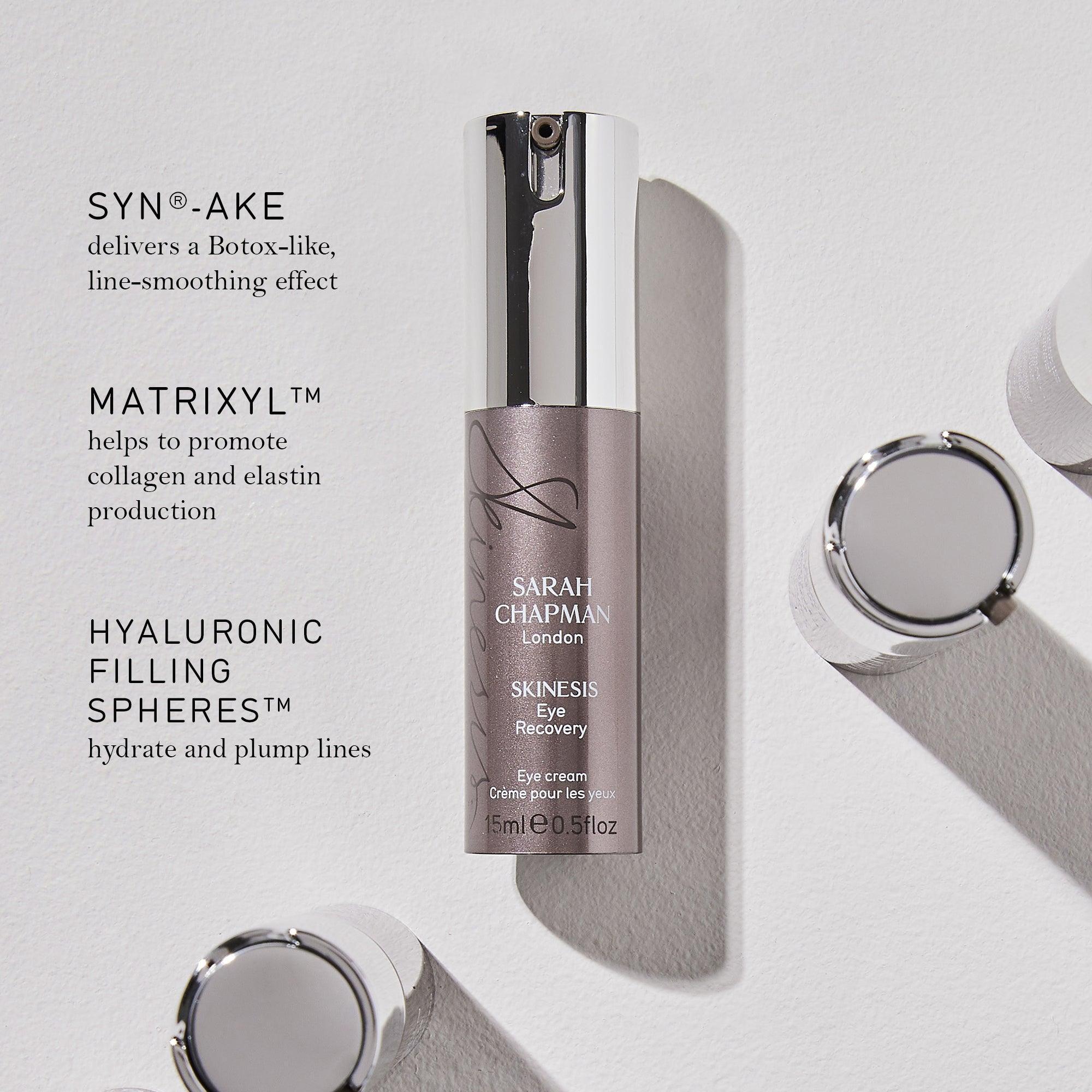 Sarah Chapman Skinesis Eye Recovery Key Ingredients to hydrate and plump lines